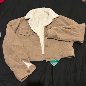 SHEIN Cream Sherpa Jacket
